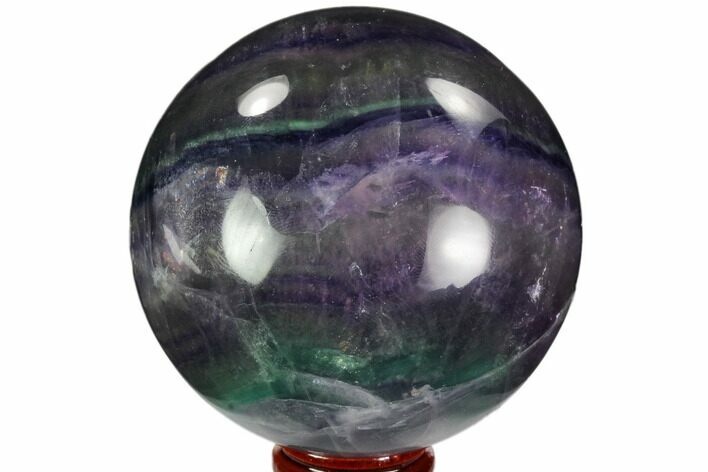 Colorful, Banded Fluorite Sphere - China #109659